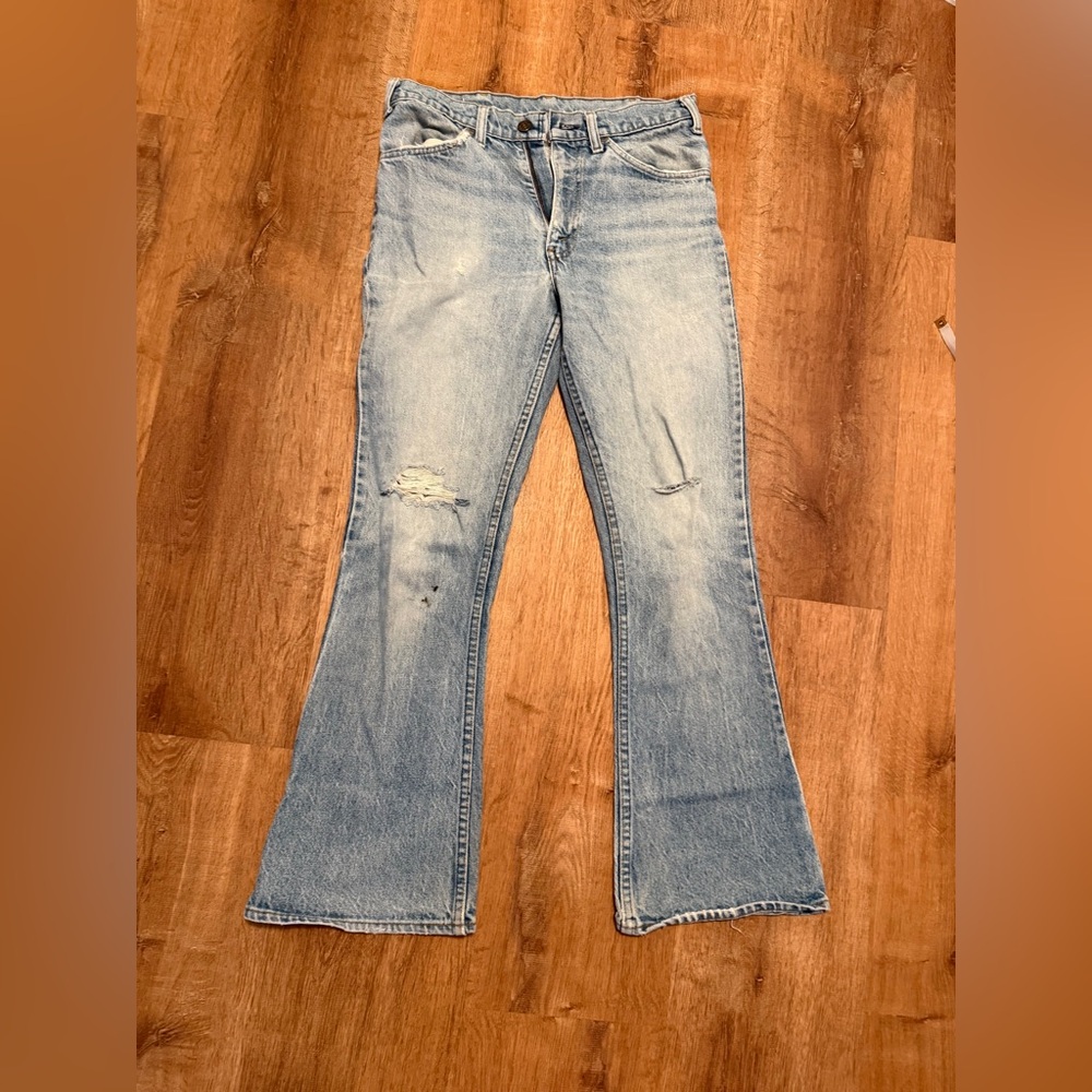 Light Blue Women's Distressed Flare Jeans